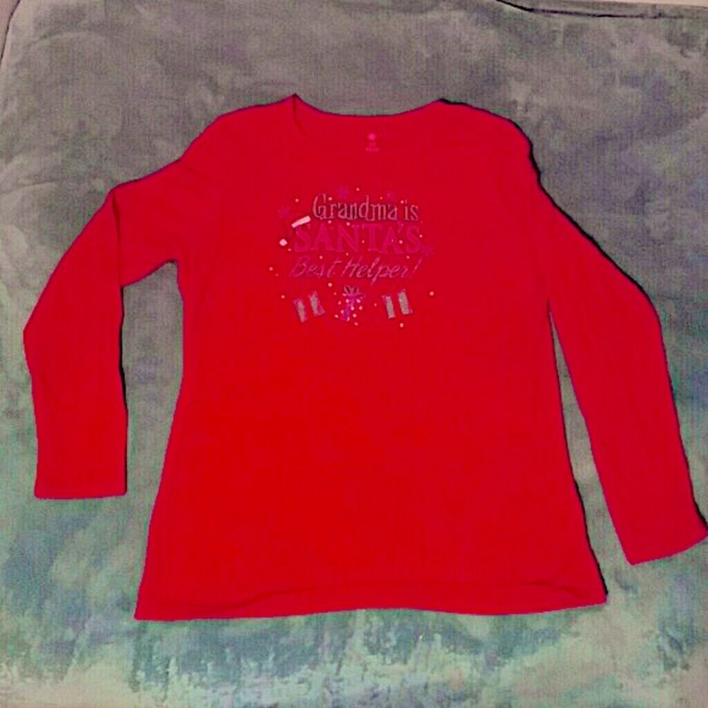 Cute long sleeve  t shirt red